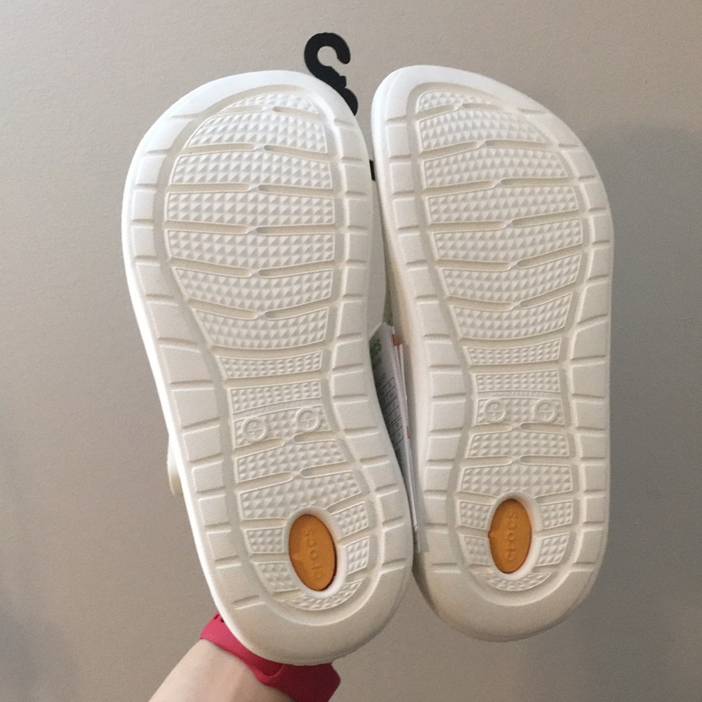 Crocs Beige / White / and Orange LiteRide Clogs - Picture 9 of 15